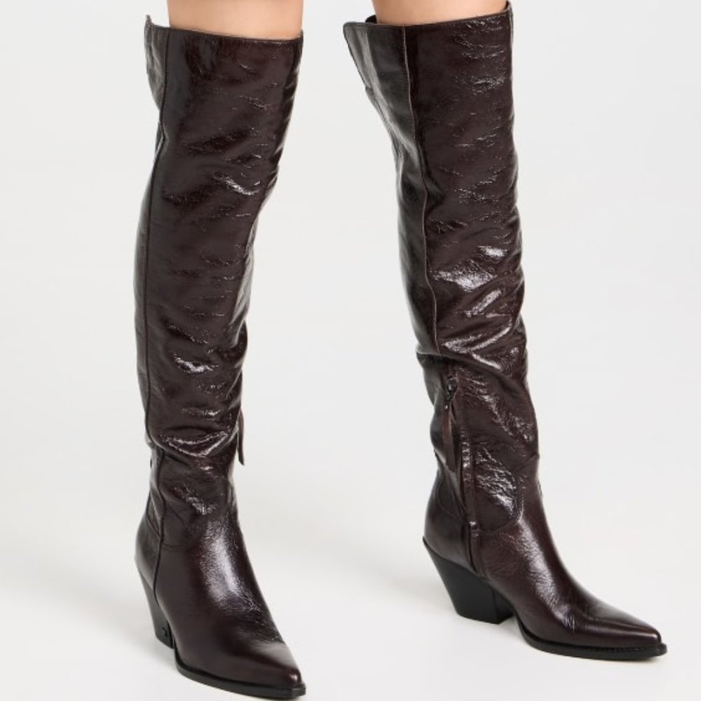 New Anthropologie Sam Edelman Julee Boots over the knee boot chocolate size 7
